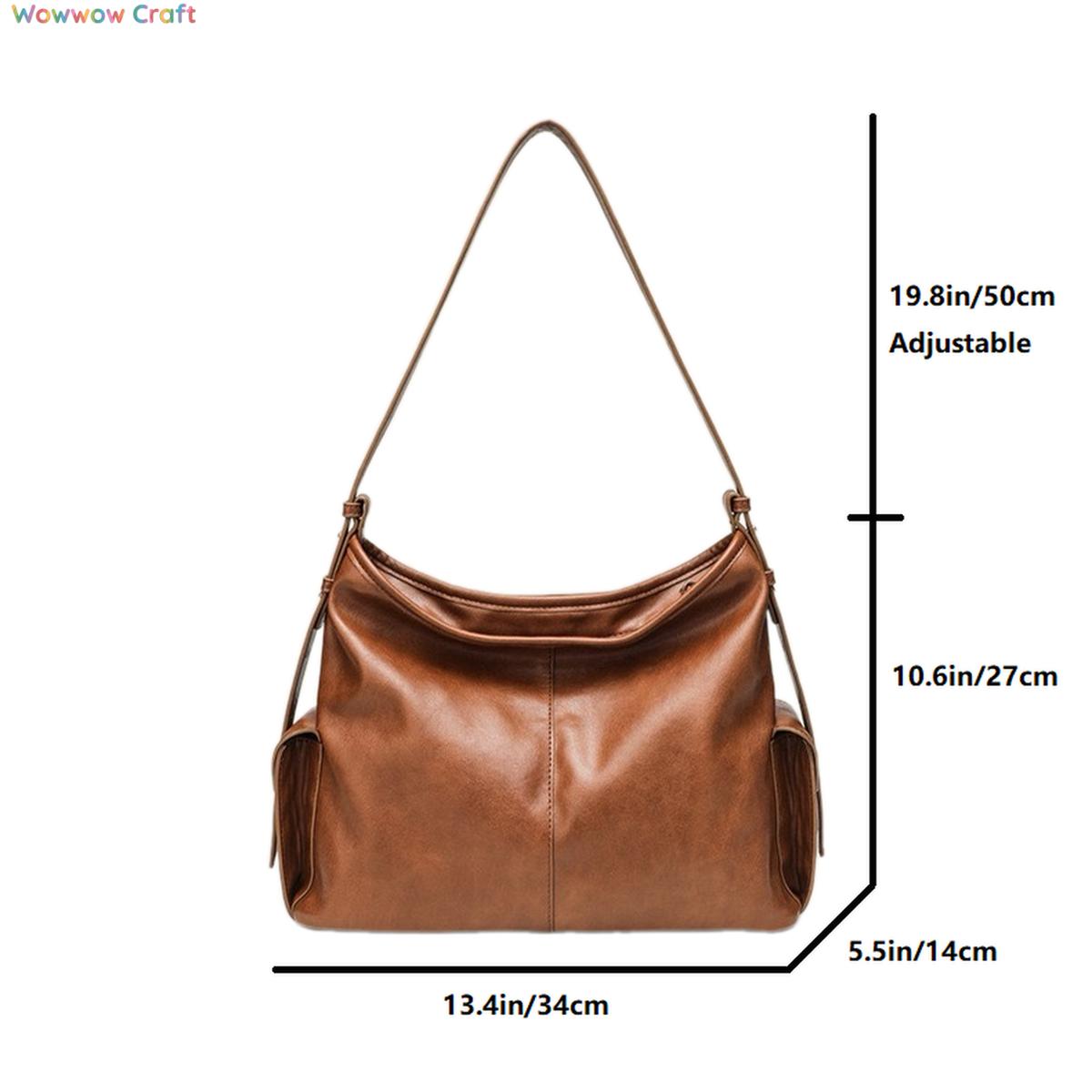 Shoulder Bags,Totes,Leather Bags,Black Brown Trendy Casual Leather Tote Bag - Crossbody Shoulder Bag